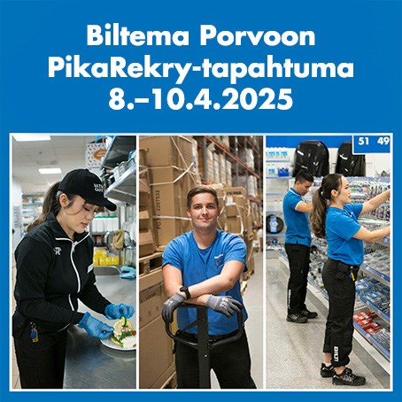 Porvoon Bilteman henkilökunnan rekrytoinnissa käytetään pikahaastatteluita